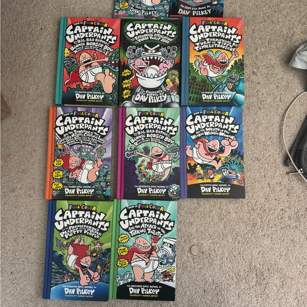 Captain Underpants Full Color Book Set (10 books)